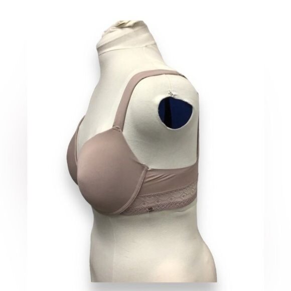 Lucky Brand Women’s Full Figure Comfort Strap Lace Back Bra, Taupe, size 38C - Picture 2 of 7